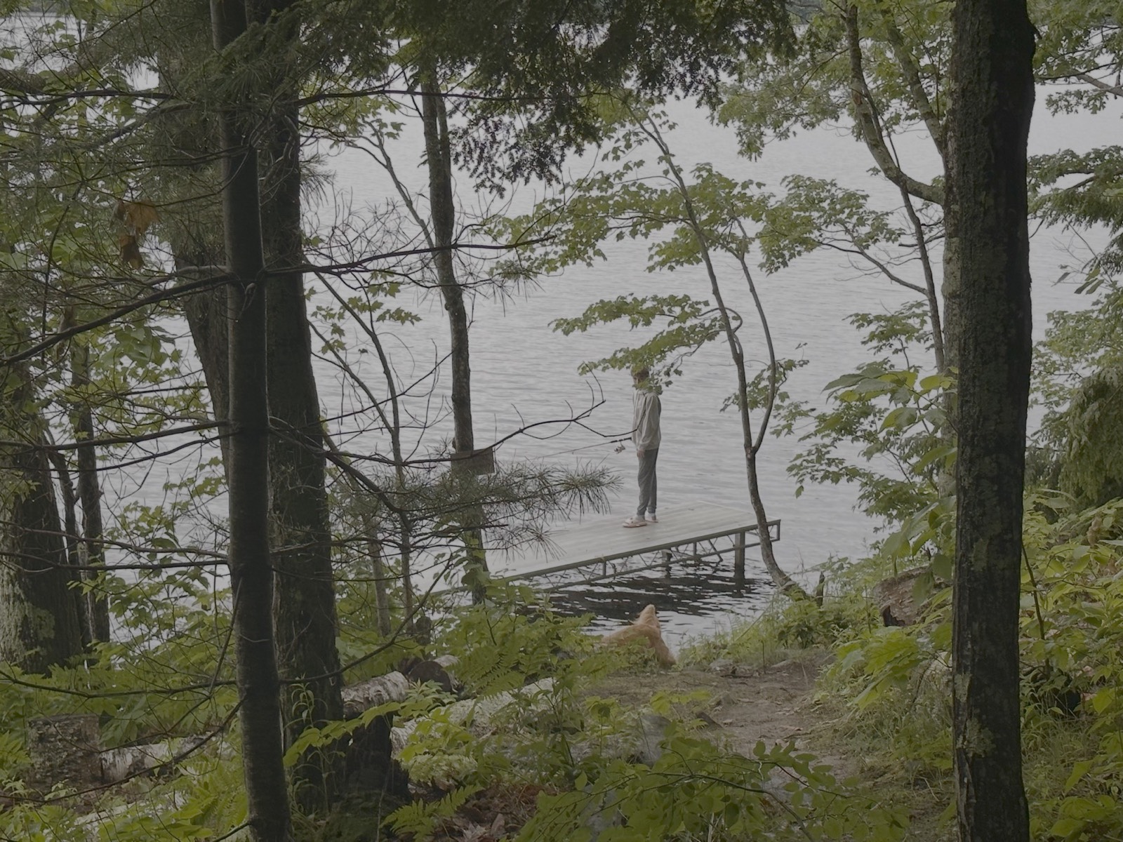 Fishing on the lake.